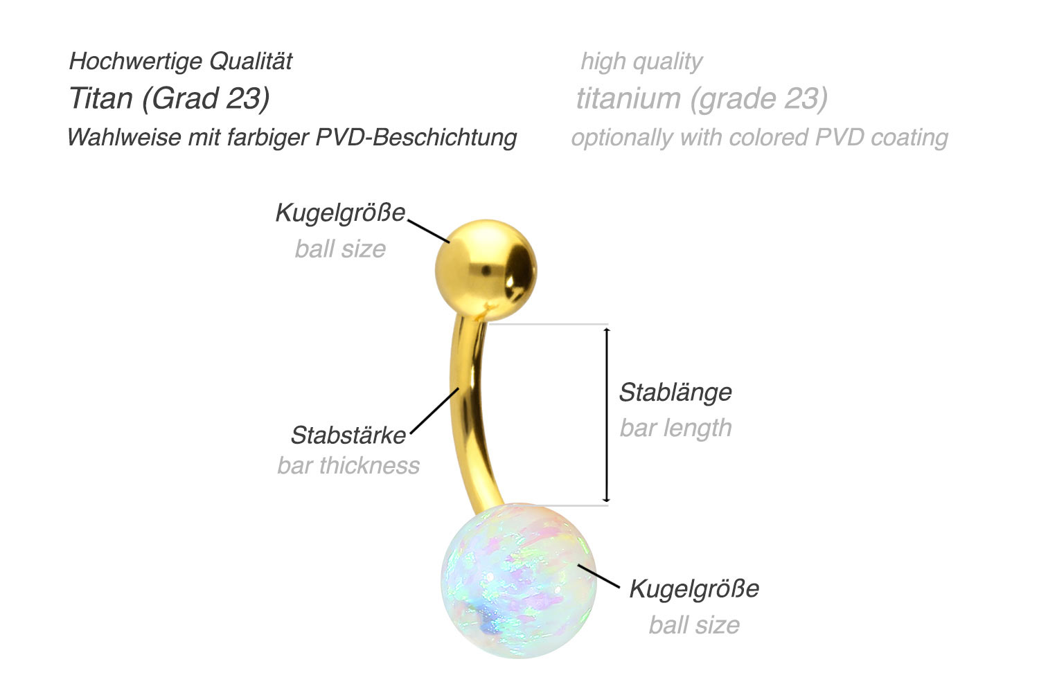 PIERCINGLINE PMFK Bananabell + Acier Chirurgical | Cristal Cœur